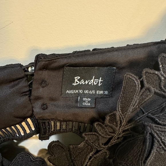 Bardot Botanica‎ Lace Dress in Dusty Black Party Cocktail Dress Women's Size 6 - Picture 10 of 10